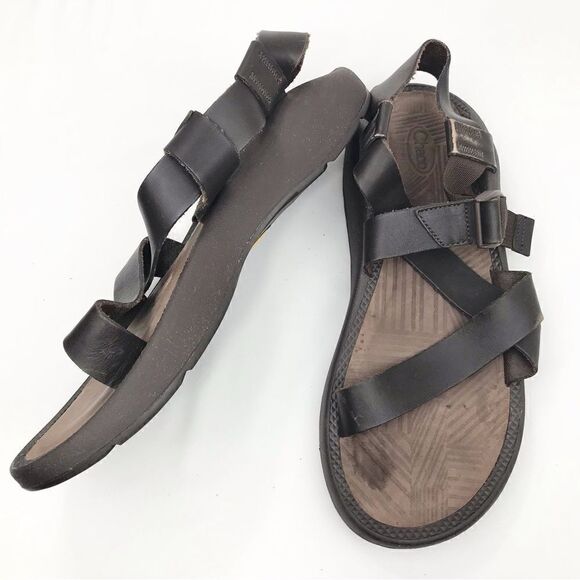 CHACO Wayfarer Brown Mens Leather Buckle Sandals main image 7